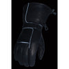 Milwaukee Leather Men's Black Soft Leather Gauntlet Motorcycle Hand Gloves-Waterproof Gel Palm Reflective Piping SH873