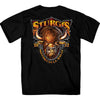 2022 Sturgis Motorcycle Rally SPB1005 Crazy Buffalo Men's Black T Shirt
