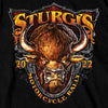 2022 Sturgis Motorcycle Rally SPB1005 Crazy Buffalo Men's Black T Shirt