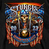 Hot Leathers SPB1067 Menâ€™s Black 2023 Sturgis # 1 Design America T-Shirt