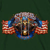 Hot Leathers SPB1069 Men’s Forest Green 2023 Sturgis # 1 Design America T-Shirt