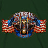 Hot Leathers SPB1069 Menâ€™s Forest Green 2023 Sturgis # 1 Design America T-Shirt