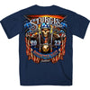 Hot Leathers SPB1070 Menâ€™s Navy Blue 2023 Sturgis # 1 Design America T-Shirt