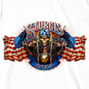 Hot Leathers SPB1071 Menâ€™s White 2023 Sturgis # 1 Design America T-Shirt