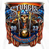 Hot Leathers SPB1071 Menâ€™s White 2023 Sturgis # 1 Design America T-Shirt