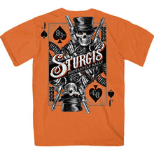 Hot Leathers SPB1074 Menâ€™s Orange 2023 Sturgis Gambler Short Sleeve T-Shirt