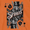 Hot Leathers SPB1074 Menâ€™s Orange 2023 Sturgis Gambler Short Sleeve T-Shirt