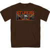 Hot Leathers SPB1084 Menâ€™s Dark Chocolate Sturgis 2023 Main Street T-Shirt