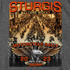 Hot Leathers SPB1085 Menâ€™s Heather Gray Sturgis 2023 Main Street T-Shirt