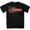 Hot Leathers SPB1086 Men’s Black 2023 Sturgis Native Wolf T-Shirt