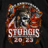 Hot Leathers SPB1086 Menâ€™s Black 2023 Sturgis Native Wolf T-Shirt