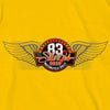 Hot Leathers SPB1092 Menâ€™s Yellow 2023 Sturgis Rally Logo Double Sided T-Shirt