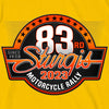 Hot Leathers SPB1092 Menâ€™s Yellow 2023 Sturgis Rally Logo Double Sided T-Shirt