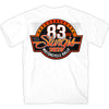 Hot Leathers SPB1093 Menâ€™s White 2023 Sturgis Rally Logo Double Sided T-Shirt