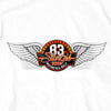 Hot Leathers SPB1093 Menâ€™s White 2023 Sturgis Rally Logo Double Sided T-Shirt