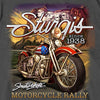 Hot Leathers SPB1095 Menâ€™s Charcoal 2023 Sturgis Rushmore T-Shirt