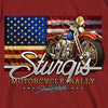 Hot Leathers SPB1096 Menâ€™s Dark Red 2023 Sturgis Rushmore T-Shirt