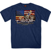 Hot Leathers SPB1097 Menâ€™s Heather Navy 2023 Sturgis Rushmore T-Shirt