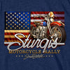 Hot Leathers SPB1097 Menâ€™s Heather Navy 2023 Sturgis Rushmore T-Shirt