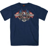 Hot Leathers SPB1104 Menâ€™s 2023 Sturgis Vintage Patriot Navy Blue T-Shirt