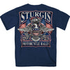 Hot Leathers SPB1104 Menâ€™s 2023 Sturgis Vintage Patriot Navy Blue T-Shirt