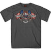 Hot Leathers SPB1105 Menâ€™s 2023 Sturgis Vintage Patriot Charcoal T-Shirt