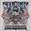 Hot Leathers SPB1106 Menâ€™s 2023 Sturgis Vintage Patriot Ash T-Shirt