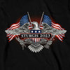 Hot Leathers SPB2103 Men's Black 2023 Sturgis Rally Vintage Patriot Long Sleeve Shirt