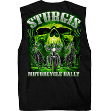 Hot Leathers SPB3001 Men's Black Sturgis 2022 Skull Riders Sleeveless Shirt