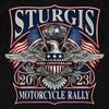 Hot Leathers SPB4013 Men’s 2023 Sturgis Vintage Patriot Black Hoodie