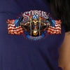 Hot Leathers SPL1825 Women's Navy Blue 2023 Sturgis # 1 American Lady Double Sided T-Shirt