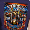 Hot Leathers SPL1825 Women's Navy Blue 2023 Sturgis # 1 American Lady Double Sided T-Shirt