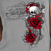 Hot Leathers SPL1857 Women's Silver 2023 Sturgis Rally Skull Rose T-Shirt