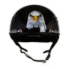 Hot Leathers T68 'Eagle' Black Advanced DOT Approved Motorcycle Skull Cap Half Helmet for Men and Women Biker