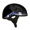 Hot Leathers T68 'Eagle' Black Advanced DOT Approved Motorcycle Skull Cap Half Helmet for Men and Women Biker