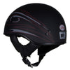 Hot Leathers T68 'Tribal Black' Advanced DOT Approved Motorcycle Skull Cap Half Helmet for Men and Women Biker