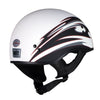 Hot Leathers T68 'Tribal White' Advanced DOT Approved Motorcycle Skull Cap Half Helmet for Men and Women Biker