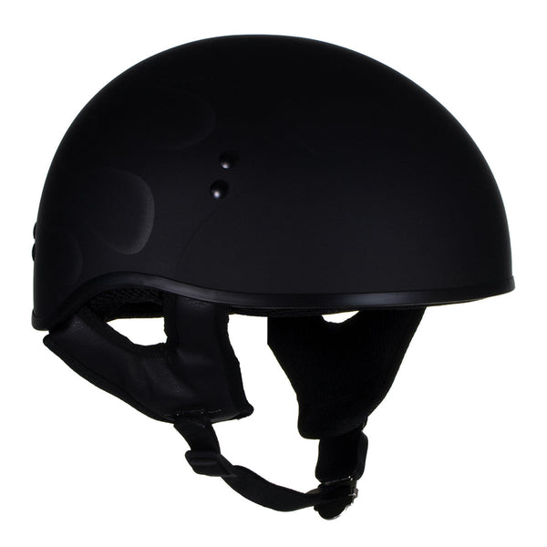 flat black german motorcycle helmet Daytona Premium NOVELTY "Big German" Dull "1005B" touch finish looking pristine German Matt Black Novelty Skull