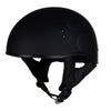 Hot Leathers T68 'Type-1' Flat Black Flames Motorcycle DOT Approved Skull Cap Half Helmet for Men and Women Biker