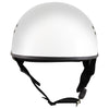 Hot Leathers HLD1050 'Glossy Silver' Motorcycle DOT Approved Skull Cap Half Helmet for Men and Women Biker