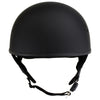 Hot Leathers HLD1001 'Flat Matte Black' Motorcycle DOT Skull Cap Classic Half Helmet for Men and Women Biker