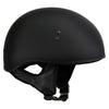 Hot Leathers HLD1001 'Flat Matte Black' Motorcycle DOT Skull Cap Classic Half Helmet for Men and Women Biker