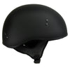 Hot Leathers HLD1001 'Flat Matte Black' Motorcycle DOT Skull Cap Classic Half Helmet for Men and Women Biker