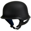 Hot Leathers HLT75 Flat Black 'The Hanz' German Style Advanced Motorcycle Half Helmet for Men and Women Biker