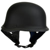 Hot Leathers HLT75  Flat Black 'The Hanz' German Style Advanced Motorcycle Half Helmet for Men and Women Biker