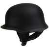 Hot Leathers HLT75  Flat Black 'The Hanz' German Style Advanced Motorcycle Half Helmet for Men and Women Biker