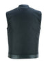 DS689 CONCEALED SNAP CLOSURE, TEXTILE MATERIAL, SCOOP COLLAR & HIDDEN ZIPPER - HighwayLeather