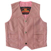 Hot Leathers VSK1003 Girls - Kids Pink Leather Toddler Biker Vest