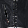 Hot Leathers VSL1009 Ladies Black Lambskin Vest with Grommet Accents