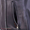 Hot Leathers VSL1016 Ladies 'Rhinestone' Black Leather MC Vest